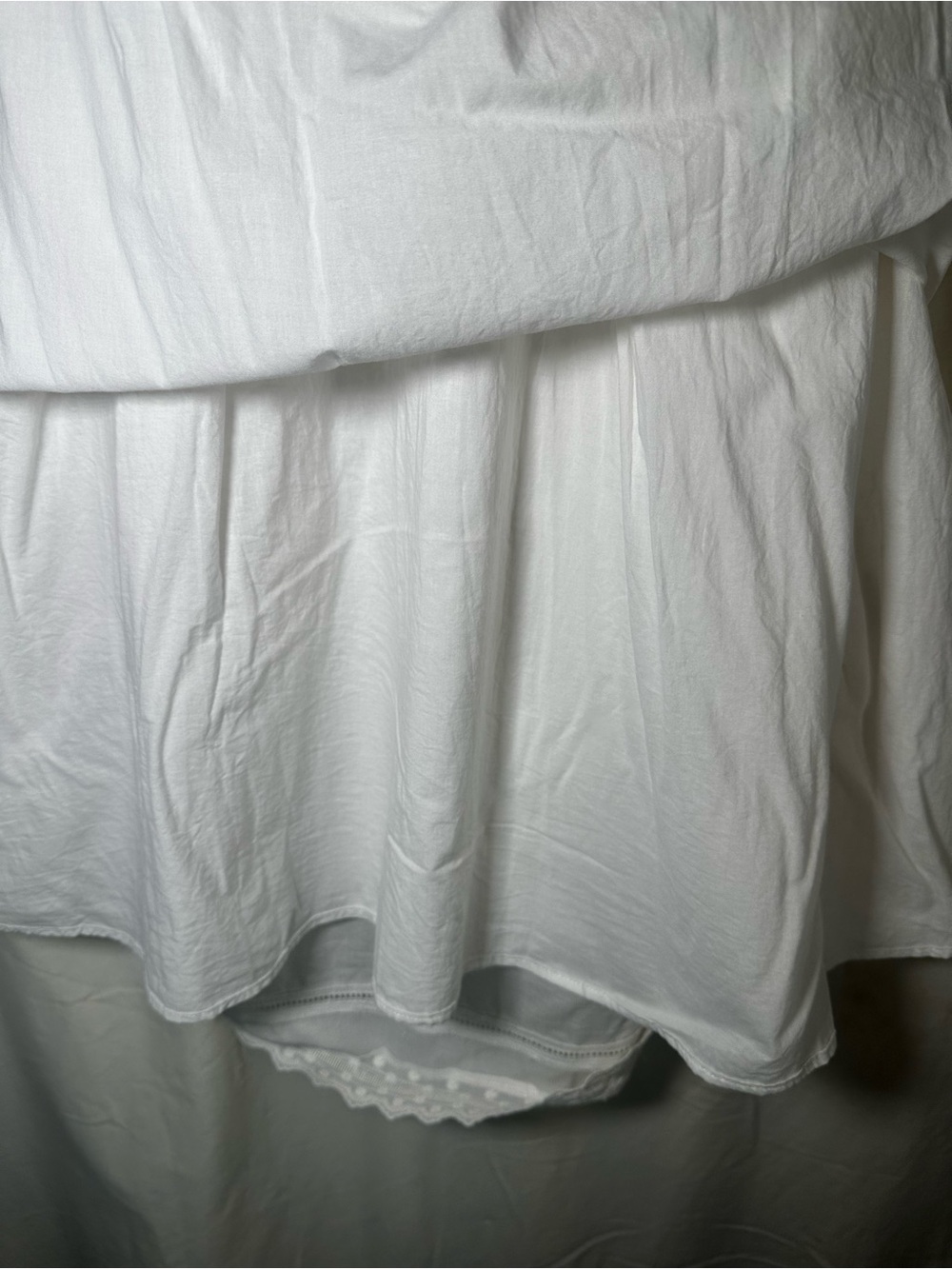 Simple Retro White Fiona Dress bridal embroidery vintage feminine cottagecore - Picture 5 of 10